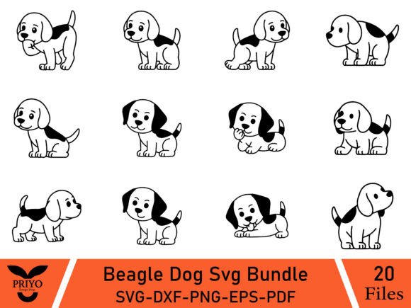 A Beagle SVG Bundle for Small Business Graphics & Illustrations