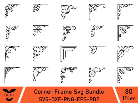 A Designer's Review: Corner Frame Graphics for Decorative Elements