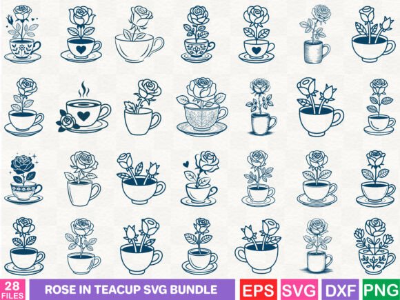 A Designer's Review: The Rose in Teacup SVG for Embroidery