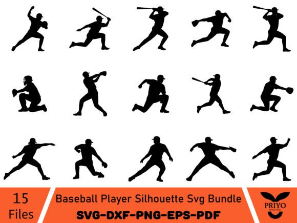 A Graphic Designer's Review: Baseball Player Silhouette SVG Bundle