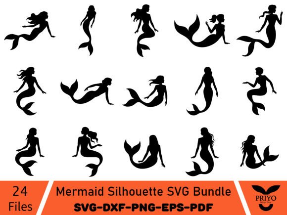 A Mermaid Silhouette Graphics Bundle for Editorial Magic