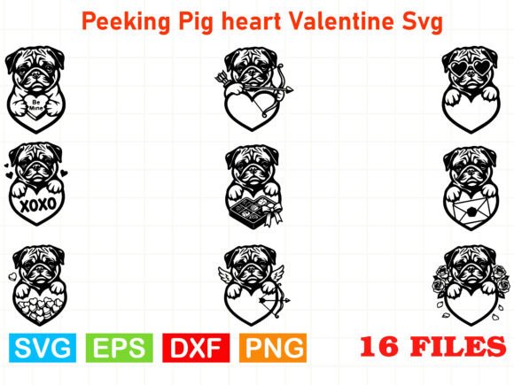 A Peeking Pig Valentine Design for Embroidery Projects