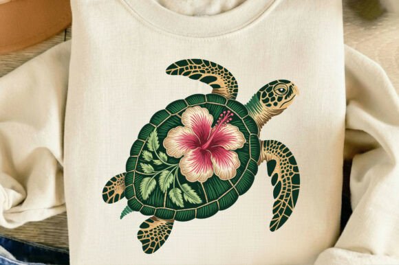 A Professional Review of the Tropical Floral Sea Turtle Graphic Asset