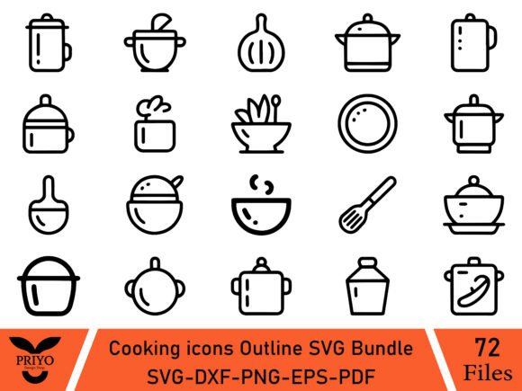 Cooking Icons Bundle: An SVG Graphics Review for Commercial Creation