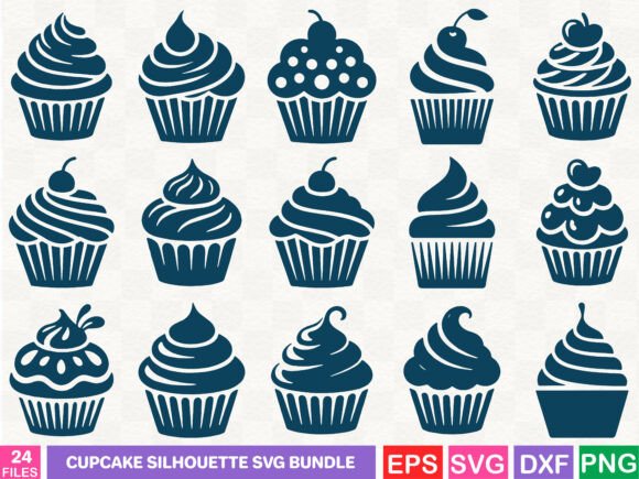 Cupcake Silhouette SVG Bundle: A Graphic Designer's Perspective