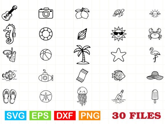 Evaluating a Summer Icon Set for Professional Design Projects