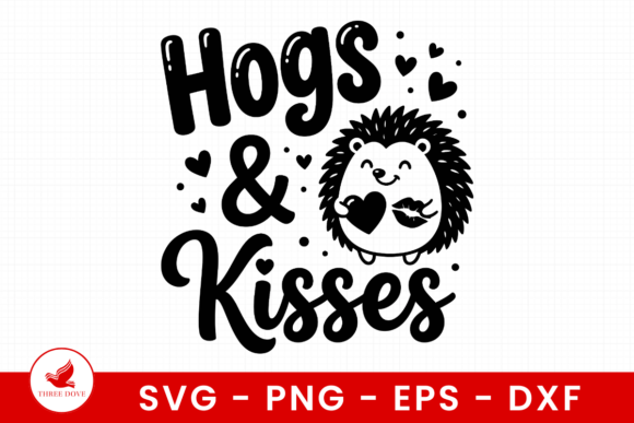 Hogs and Kisses: A Playful SVG Graphic for T-Shirts and Beyond