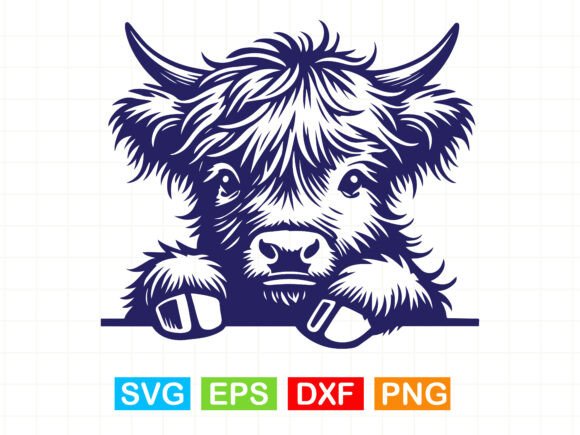 Reviewing the Peeking Highland Cow Head Svg Graphic