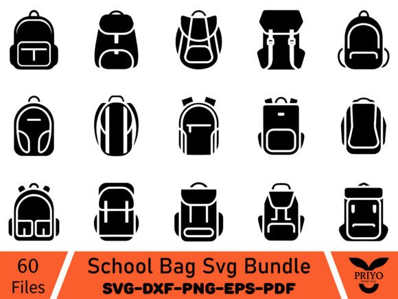 School Bag SVG Bundle: An Illustrative Asset for Crafters