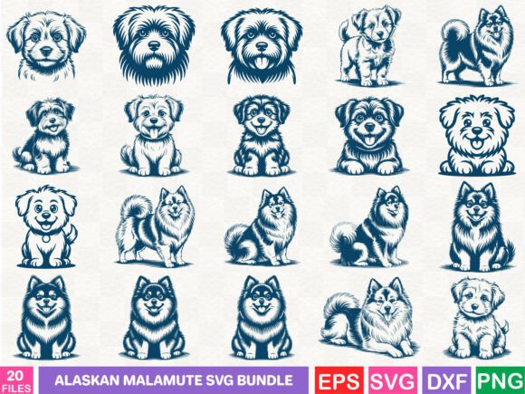 SVG Bundle Review: The Commercial Potential of Alaskan Malamute Graphics